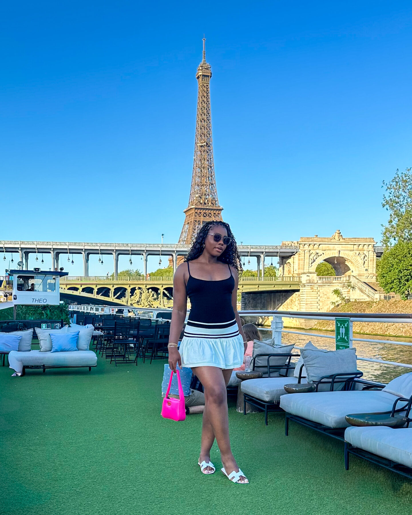 Seine river cruise Paris sunset